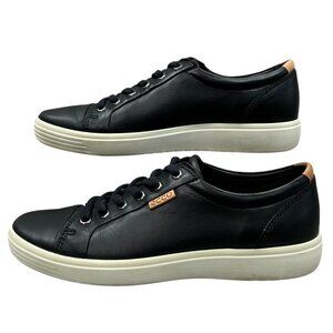 ECCO Soft 7 Women's Black Leather Comfort Sneakers Size 7